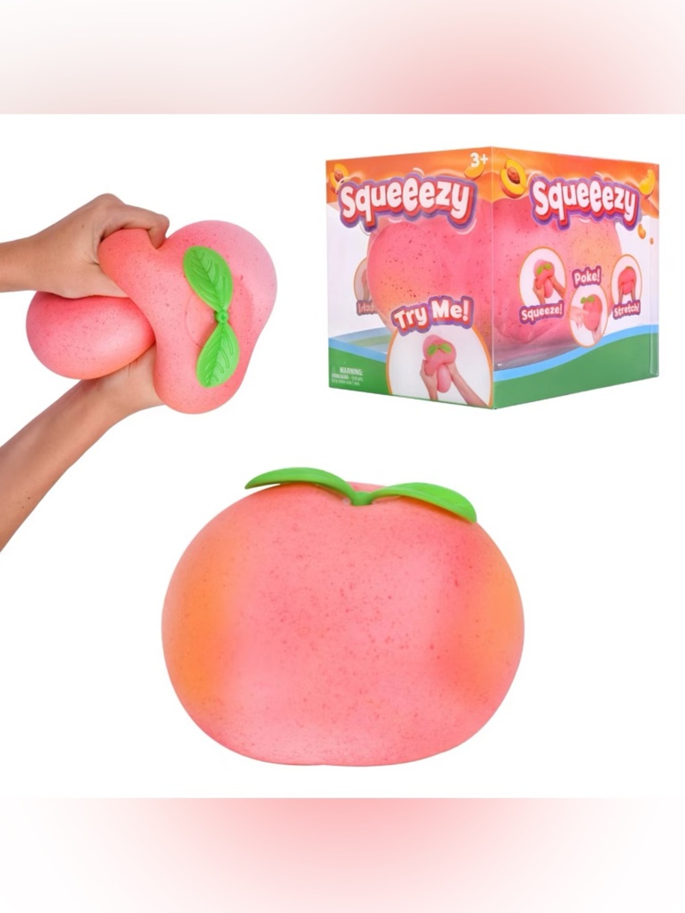 Peach Squishy Stress Toy by Sunny Days